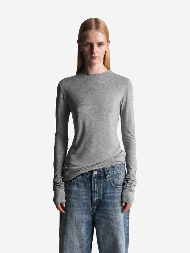 Обтекаемый лонгслив из трикотажа