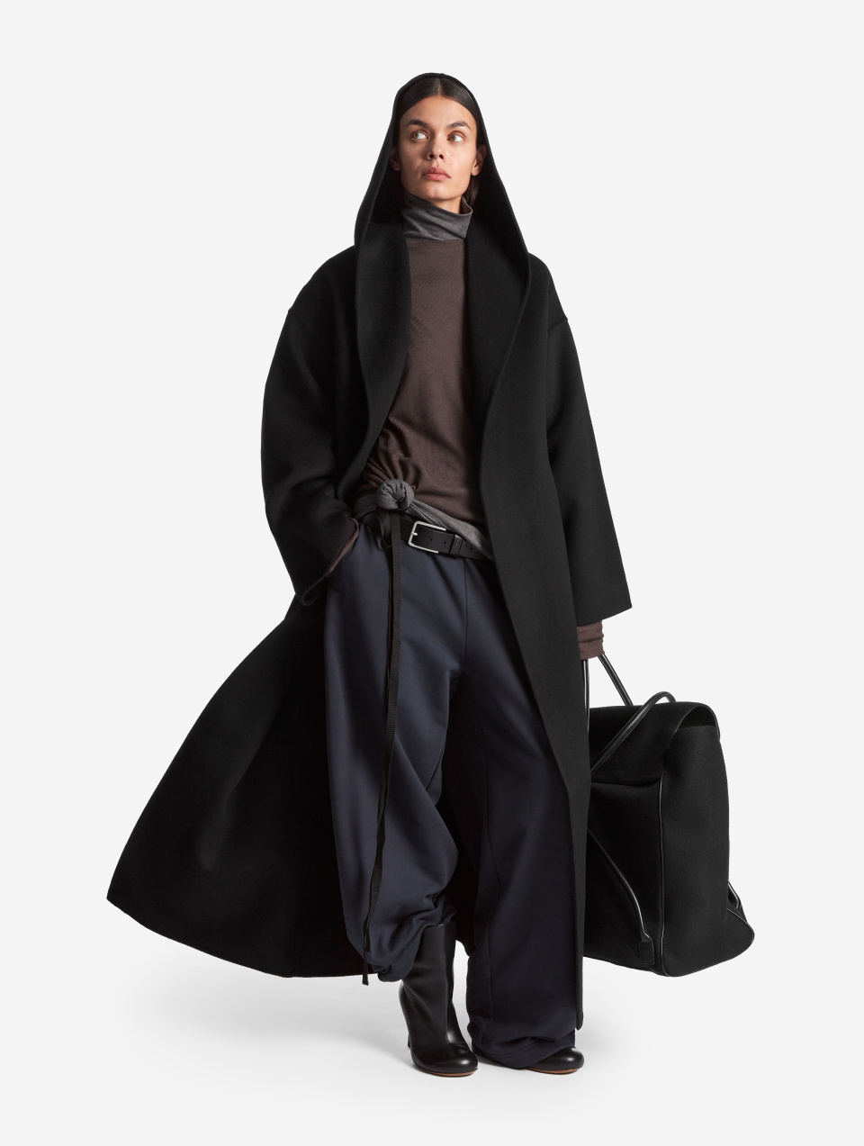 Пальто миди с капюшоном, фото 2