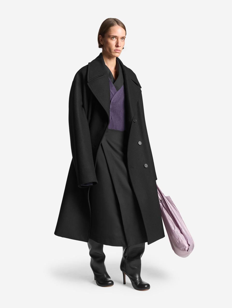 Пальто макси с широкими лацканами, фото 2