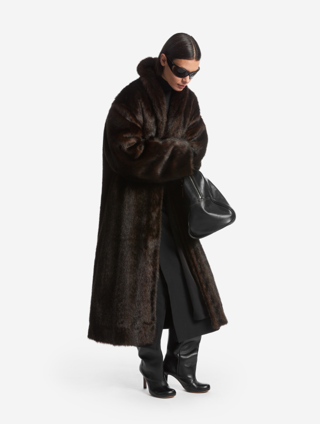 Шуба с шалевым воротником 