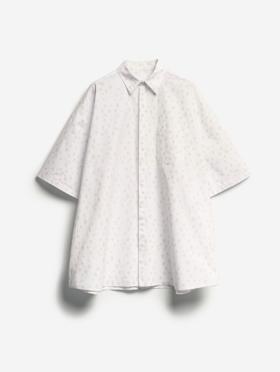 Рубашка из вареного хлопка с коротким рукавом , фото 6