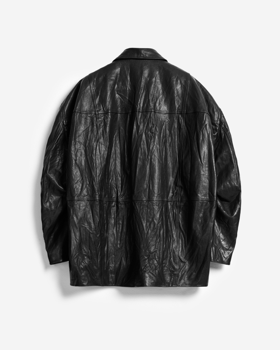 Кожаная куртка О-силуэта, фото 14