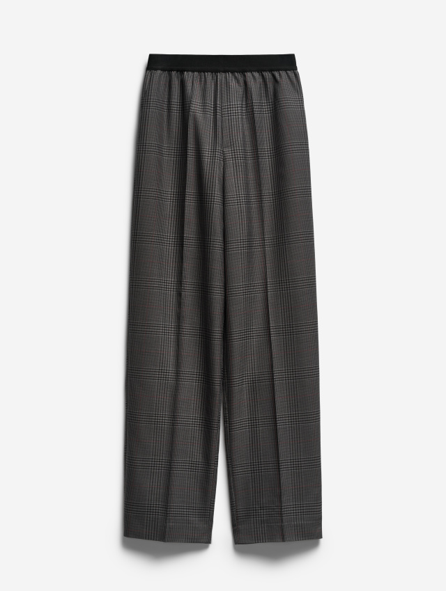 Брюки на резинке в клетку