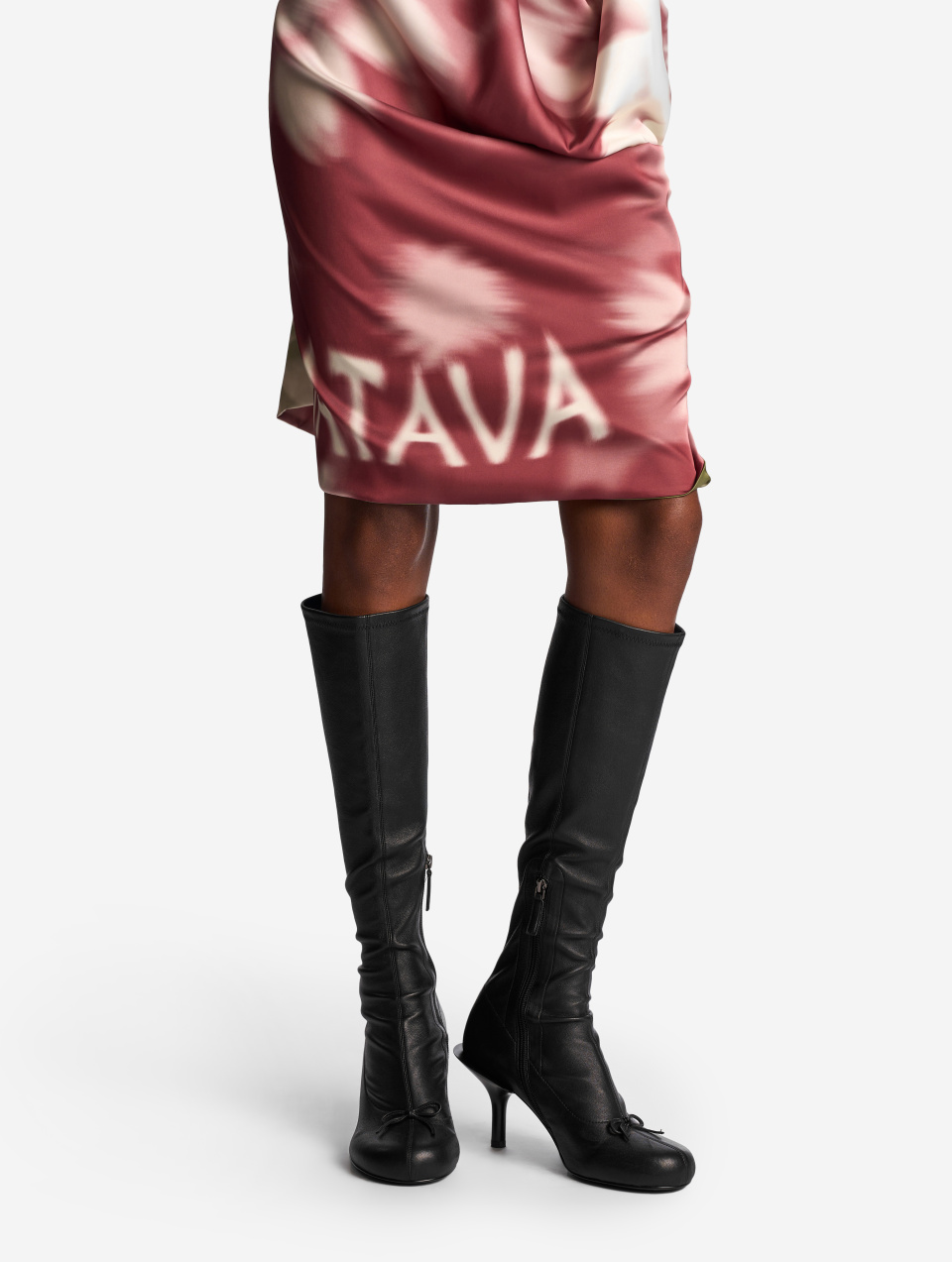 Кожаные сапоги-чулки, фото 2