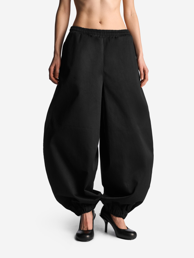 Брюки О-силуэта из саржи