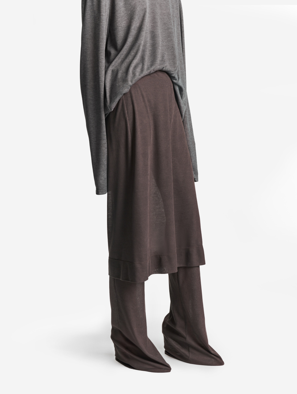 Тонкая трикотажная юбка-карандаш, фото 3