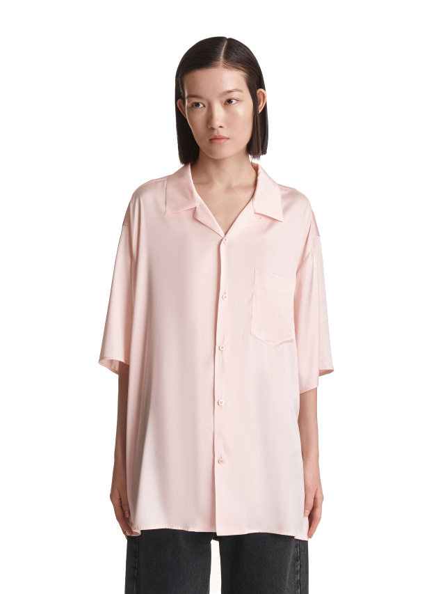 Рубашка с коротким рукавом из сатина