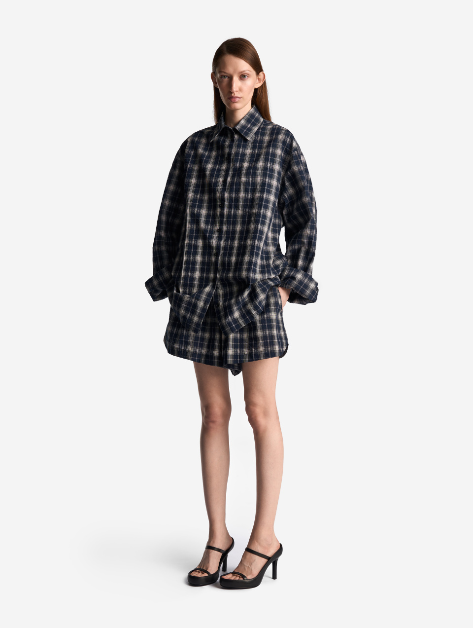 Рубашка Grandpa Fit из жатого ситца, фото 5