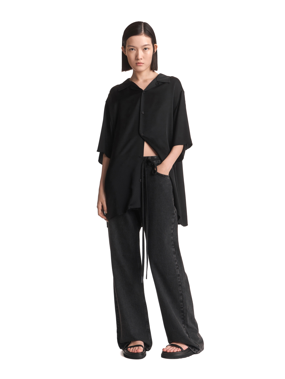 Рубашка из вискозы с коротким рукавом, фото 5