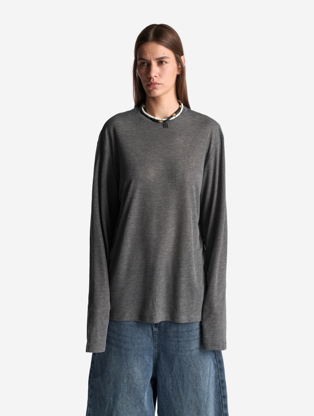 Тонкий трикотажный лонгслив