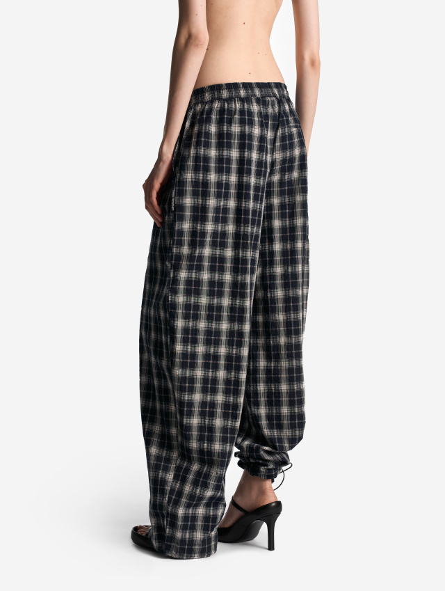 Брюки Baggy из жатого ситца 