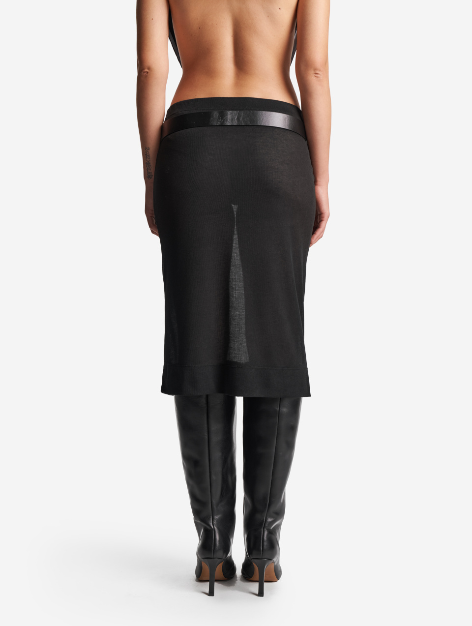 Тонкая трикотажная юбка-карандаш, фото 11