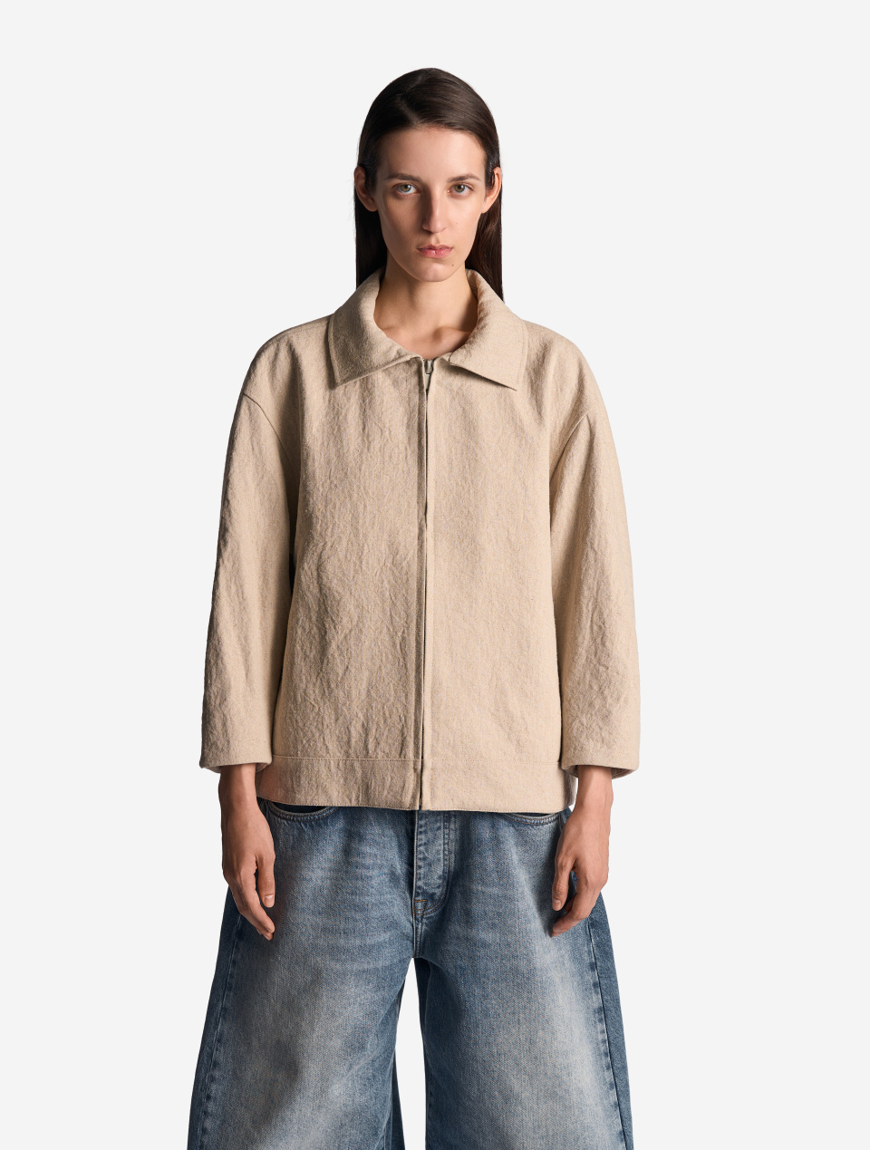 Льняная куртка D-силуэта , фото 1
