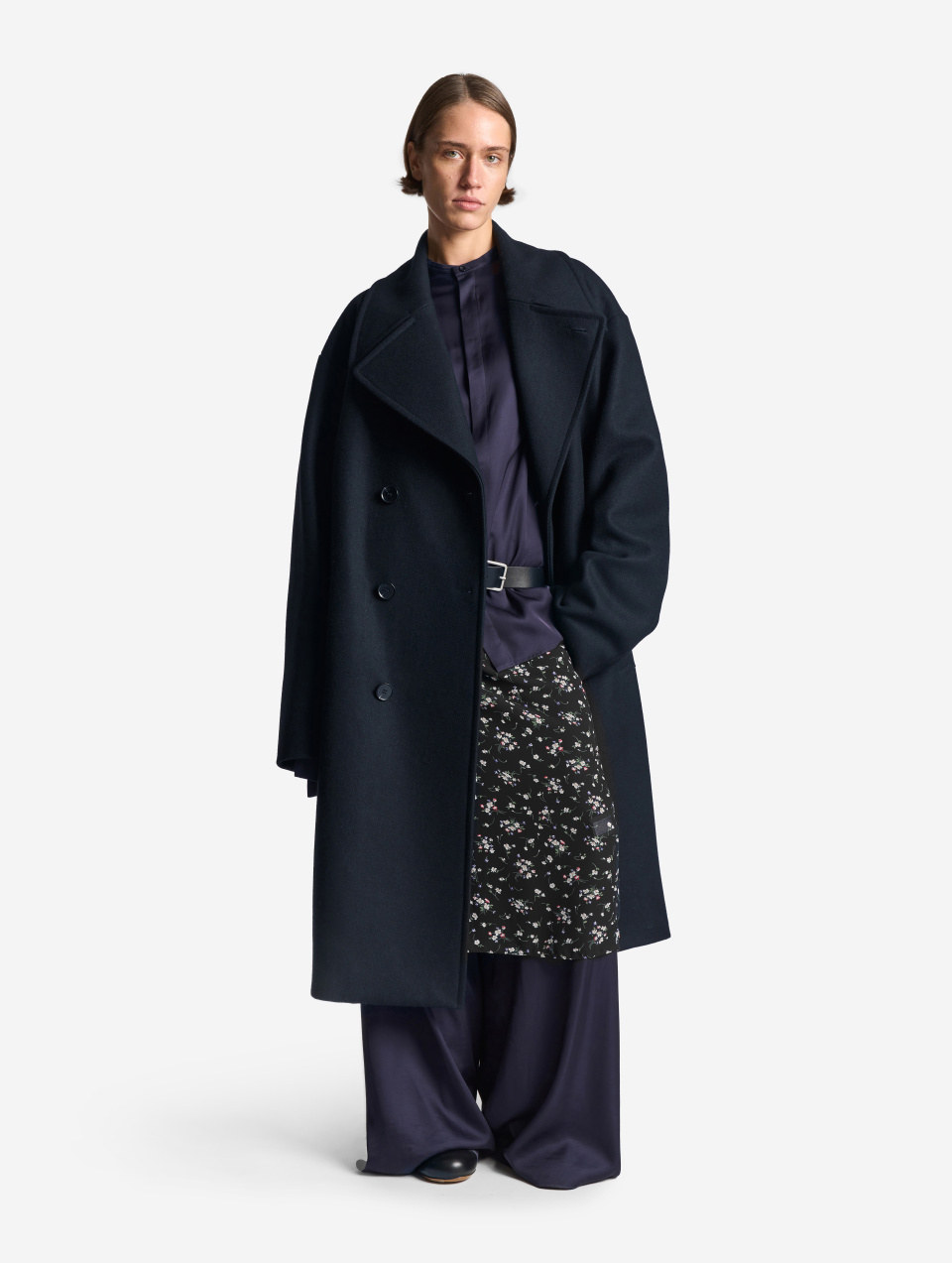 Пальто макси с широкими лацканами, фото 5