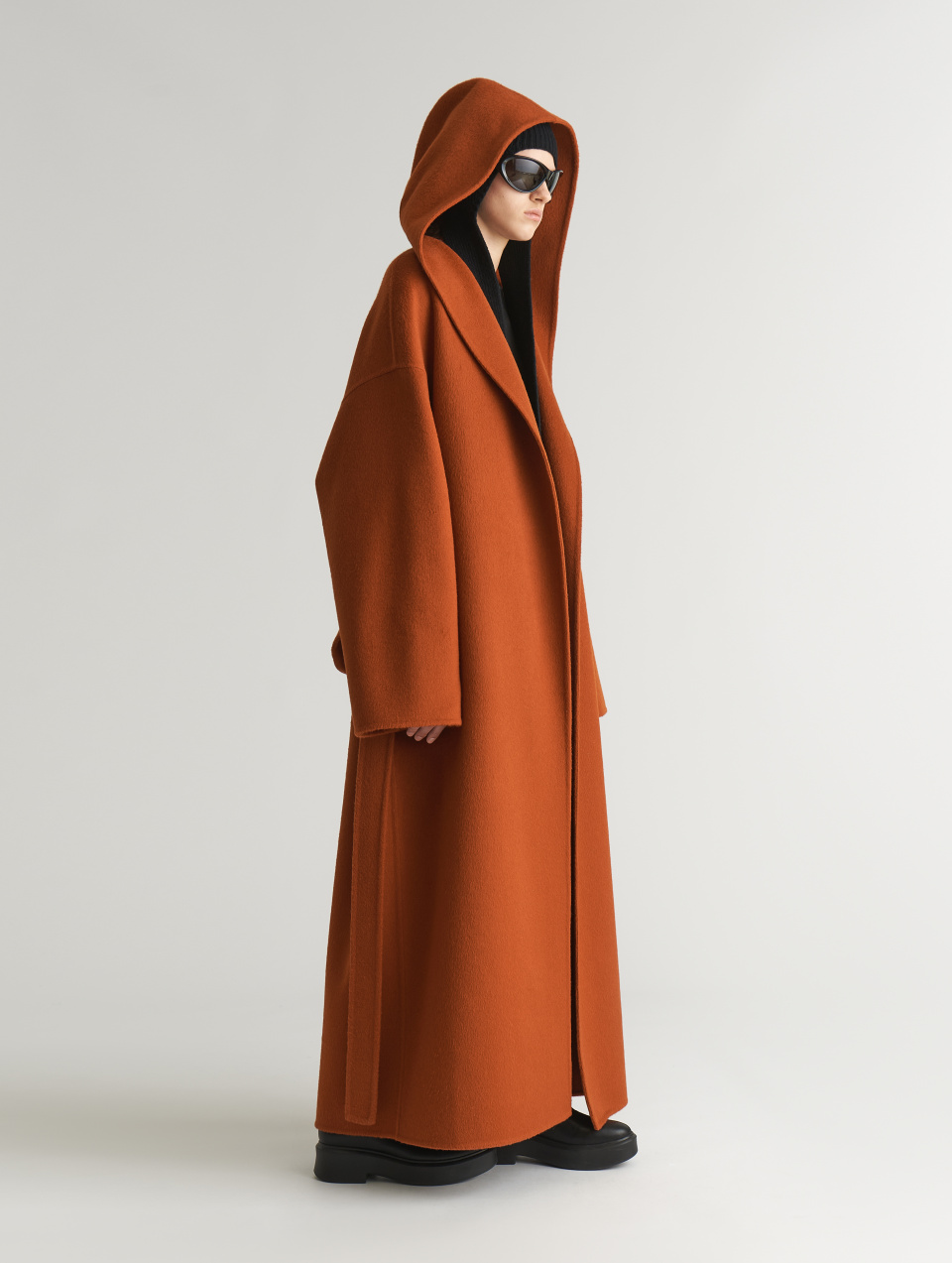 Пальто миди с капюшоном, фото 2