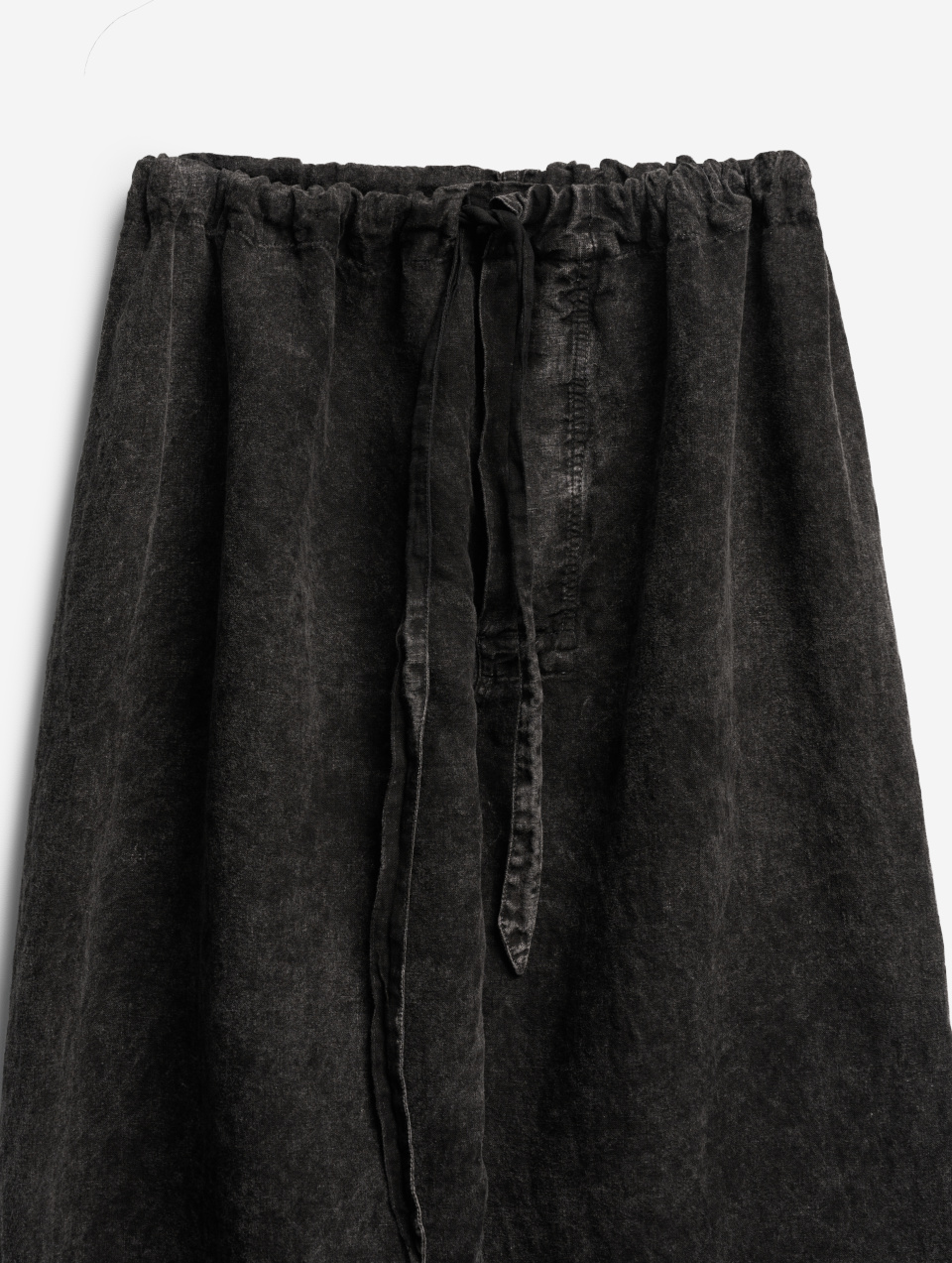 Брюки на шнурке из вареного льна, фото 5