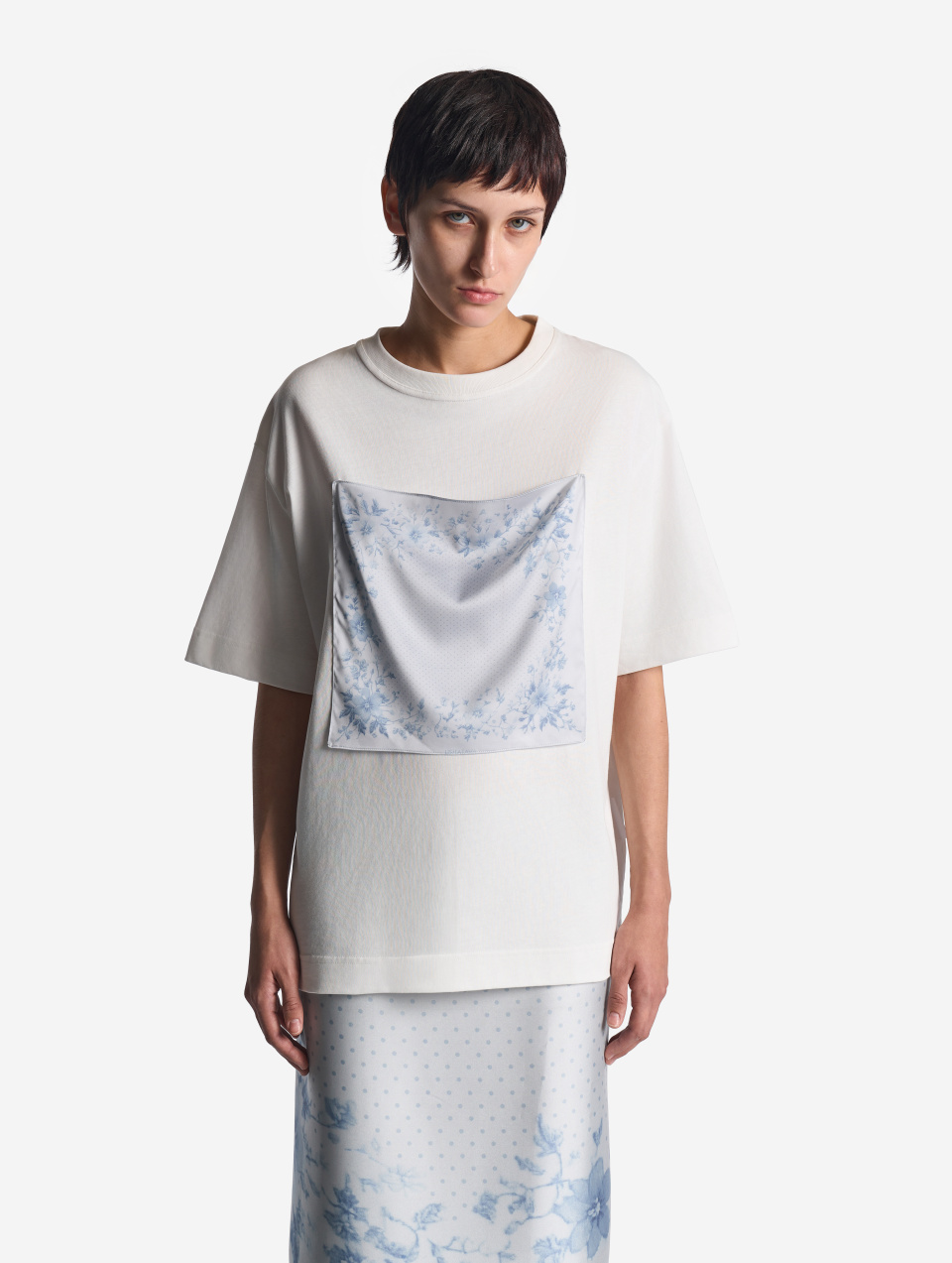 Футболка с цветочным платком, фото 4