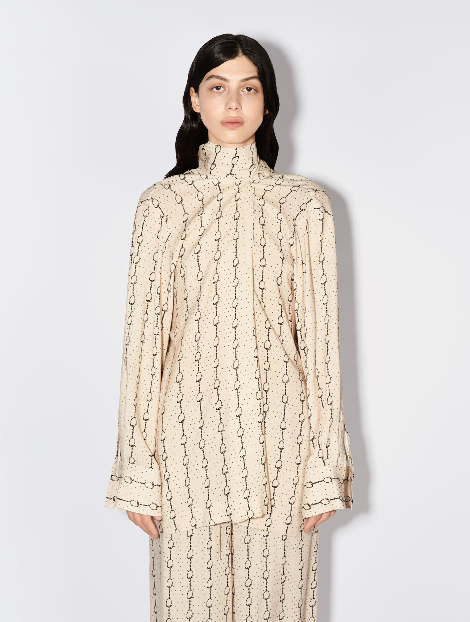 Блузка с лентами из крепа, фото 1