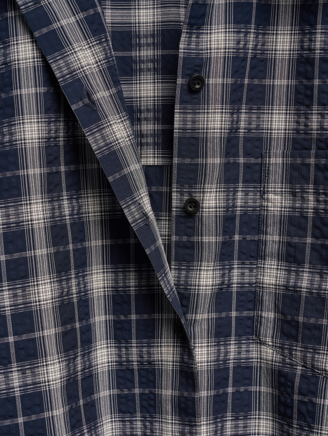 Рубашка Grandpa Fit из жатого ситца