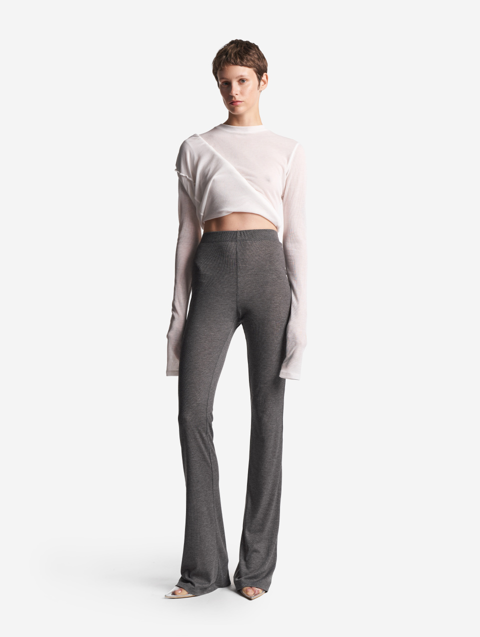 Тонкие трикотажные леггинсы Bootcut, фото 5