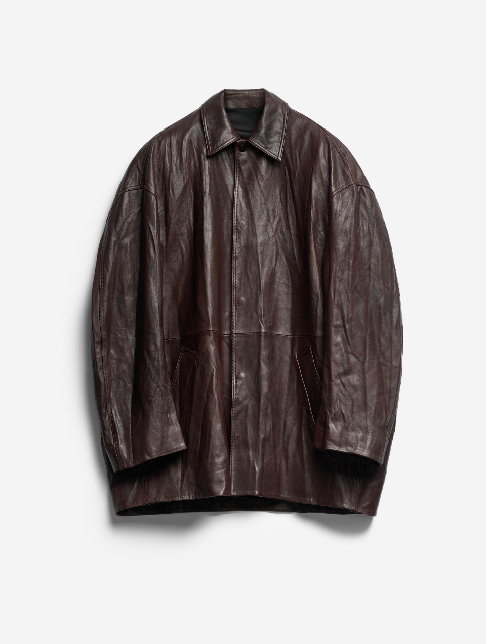 Кожаная куртка О-силуэта, фото 8