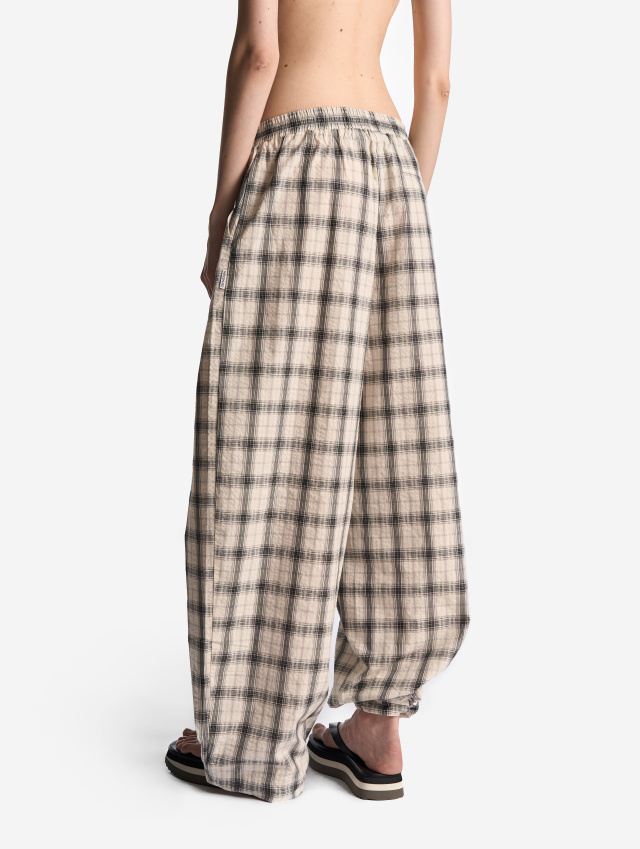 Брюки Baggy из жатого ситца 