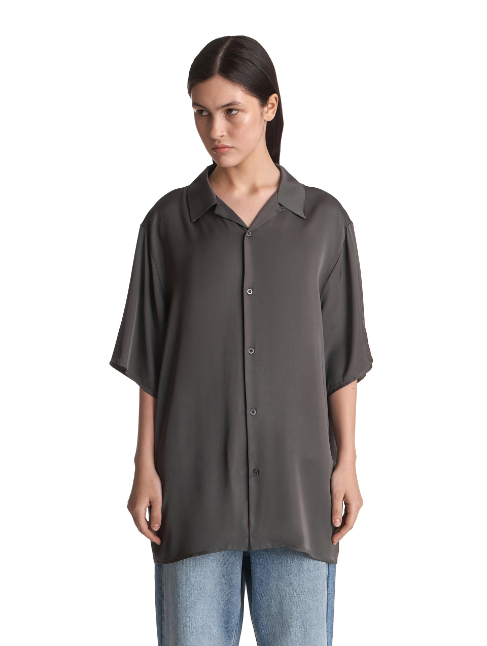 Рубашка из вискозы с коротким рукавом, фото 1