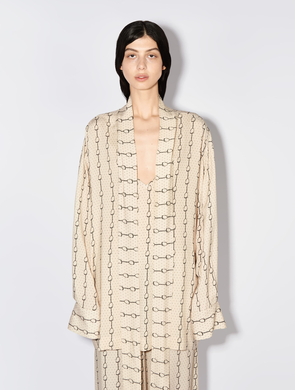 Блузка с лентами из крепа, фото 2