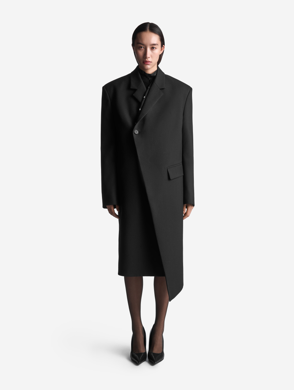 Асимметричное пальто, фото 3