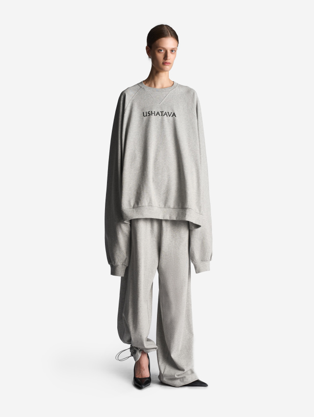 Оверсайз свитшот с принтом