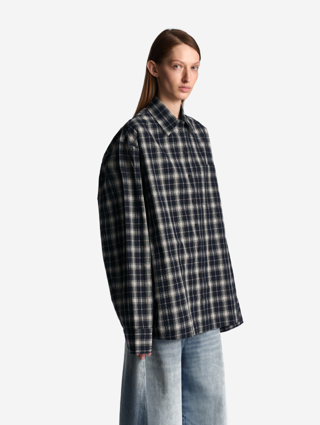 Рубашка Grandpa Fit из жатого ситца