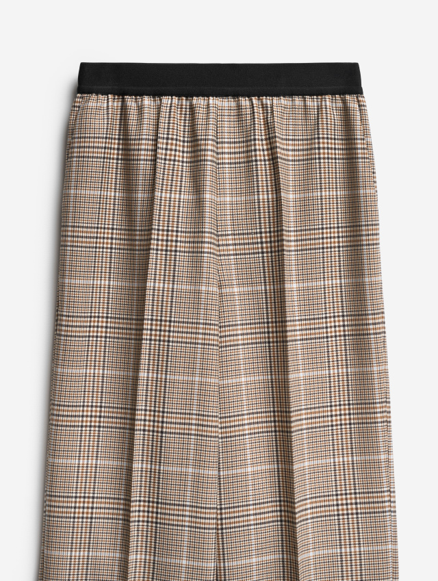 Брюки на резинке в клетку