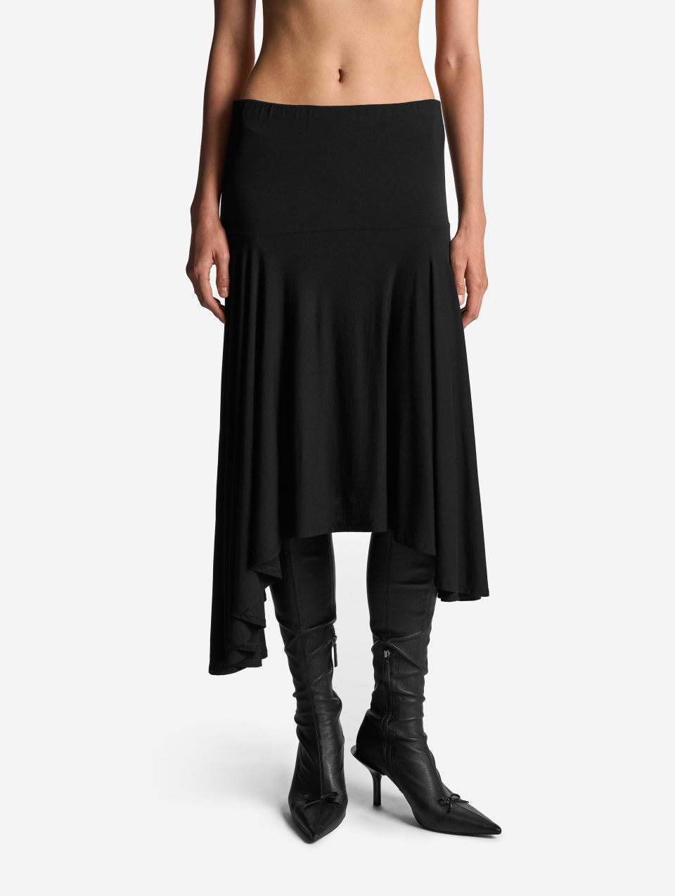 Трикотажная асимметричная юбка, фото 2