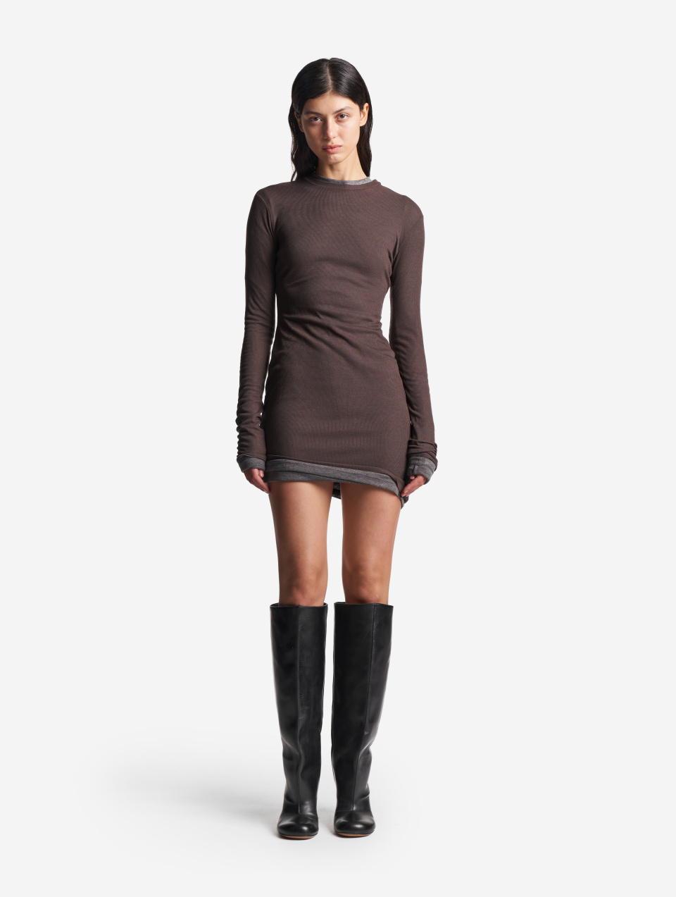 Тонкий трикотажный лонгслив Slim Fit, фото 5