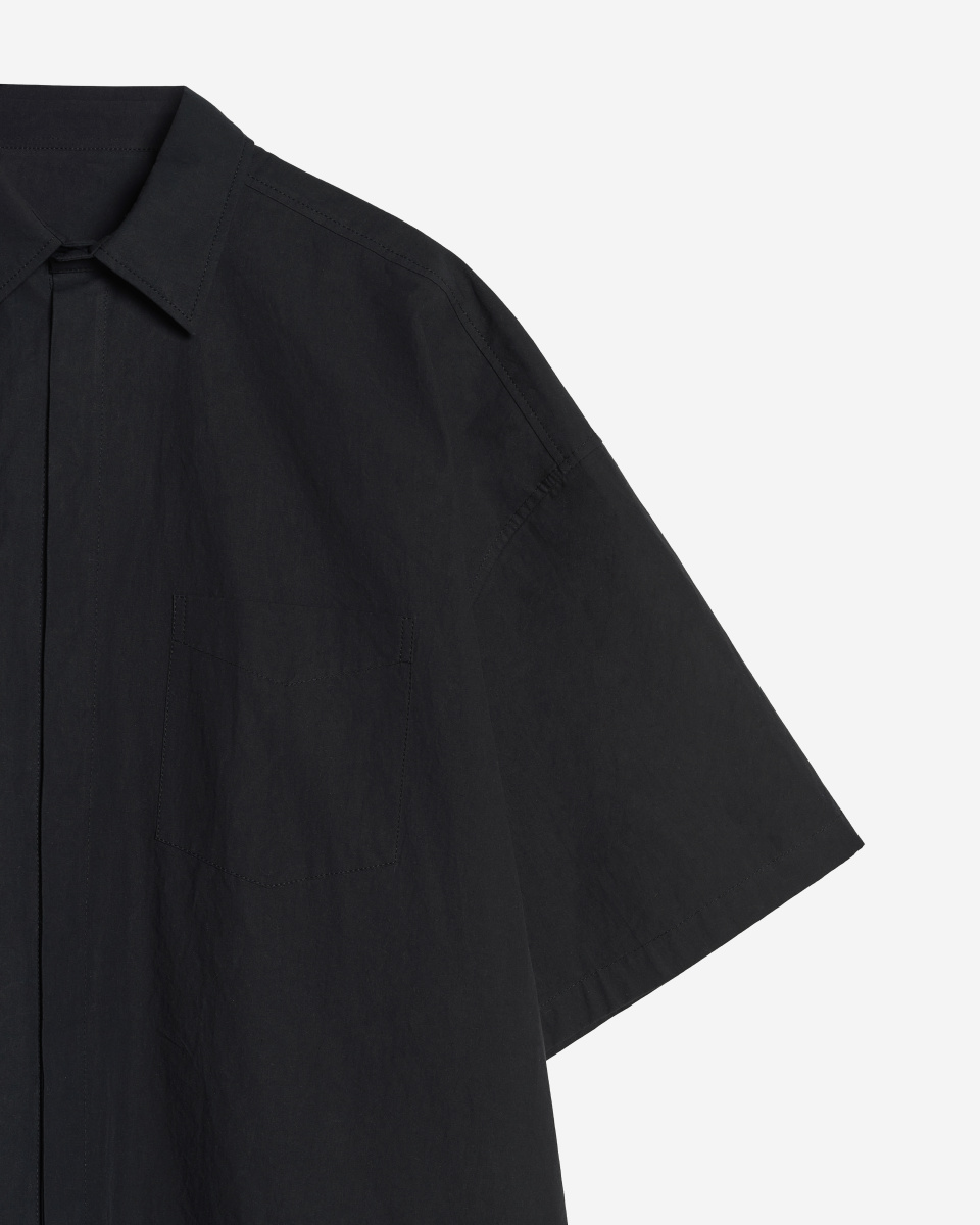 Рубашка из вареного хлопка с коротким рукавом , фото 8