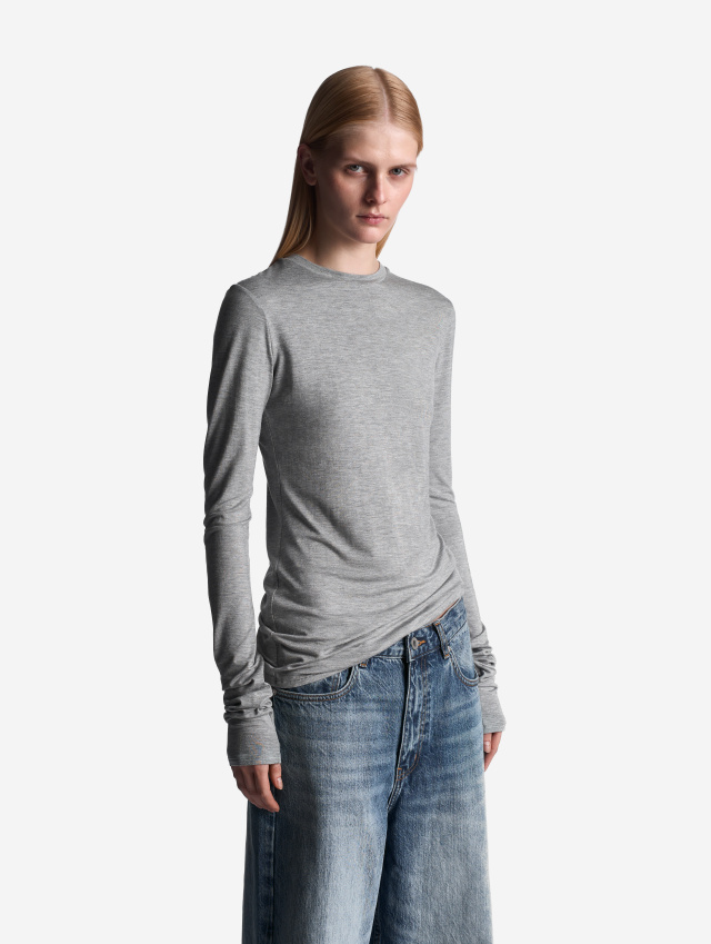 Обтекаемый лонгслив из трикотажа