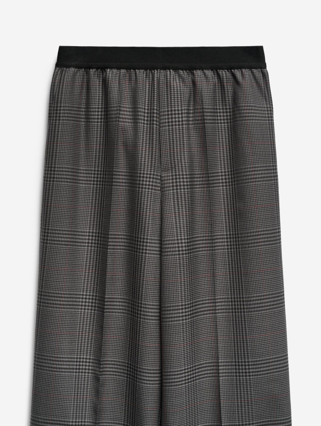 Брюки на резинке в клетку