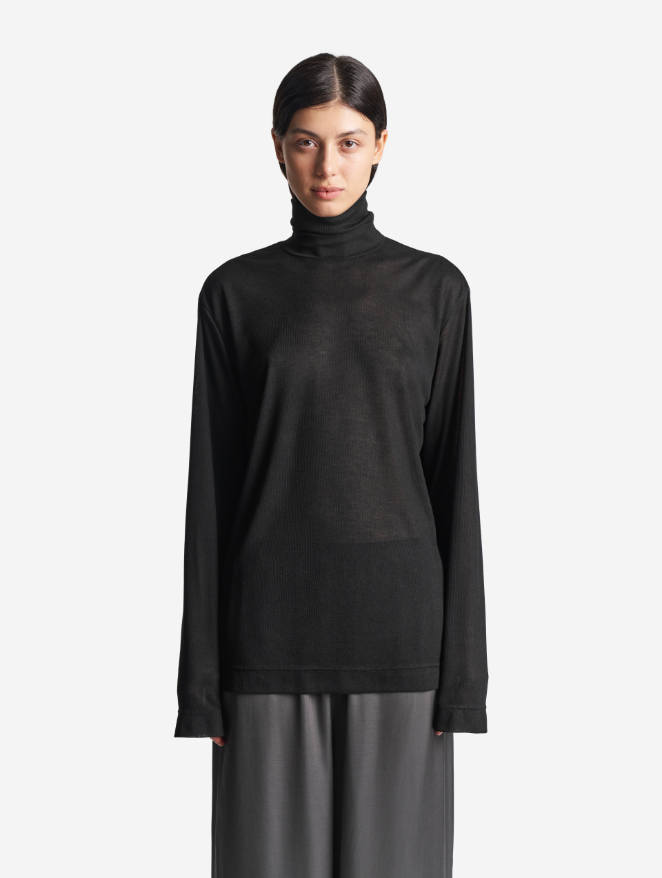 Тонкая трикотажная водолазка, фото 1