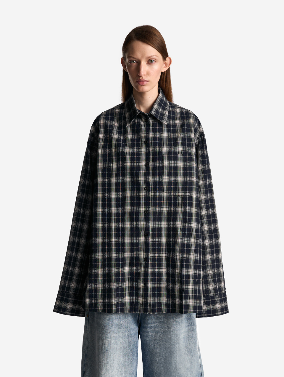 Рубашка Grandpa Fit из жатого ситца, фото 2