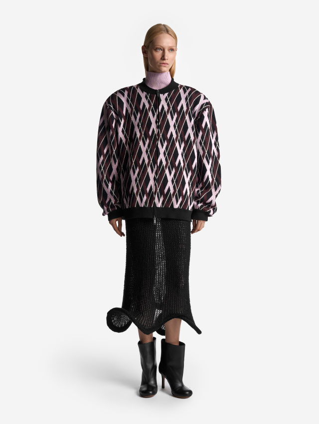 Вязаный бомбер