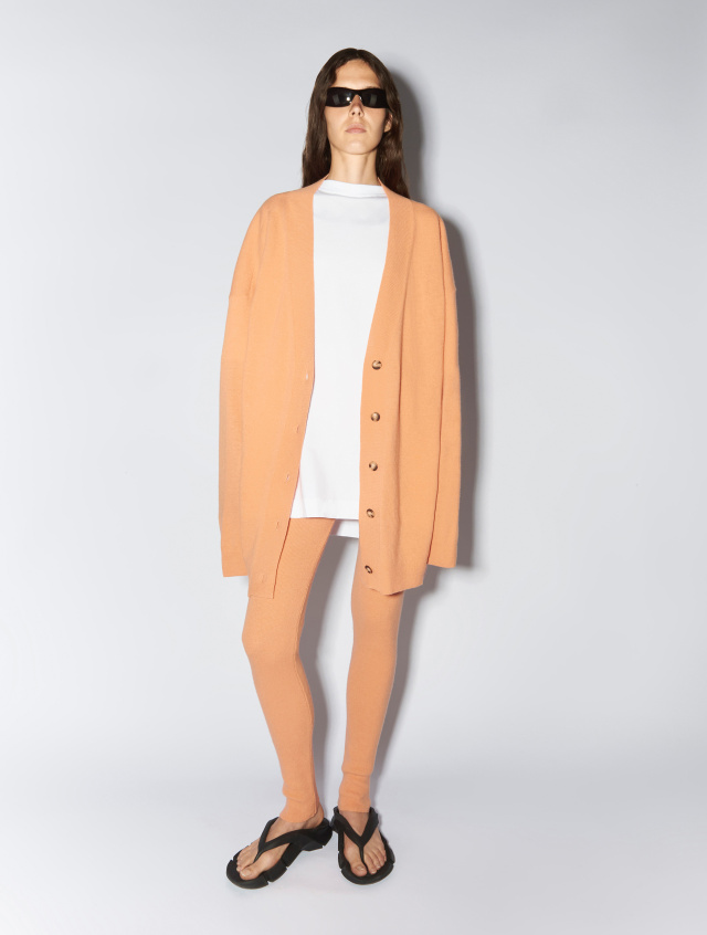 Вязаные леггинсы из эко-шерсти