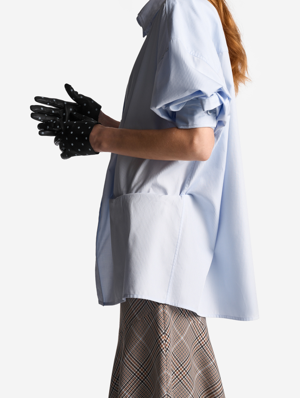 Укороченные перчатки в горошек, фото 6