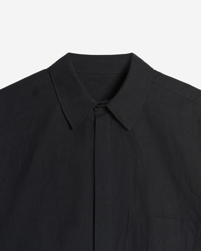 Рубашка из вареного хлопка с коротким рукавом 