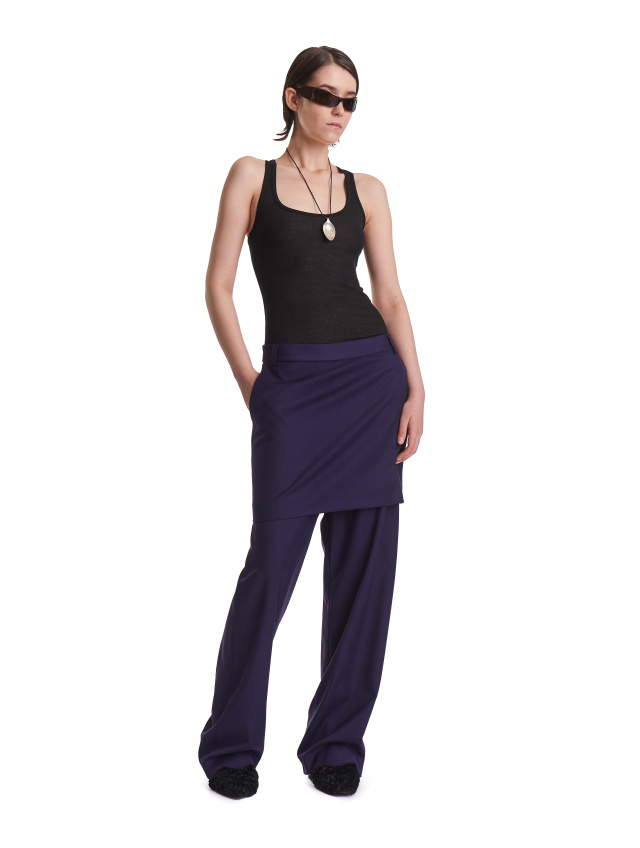 Брюки с юбкой