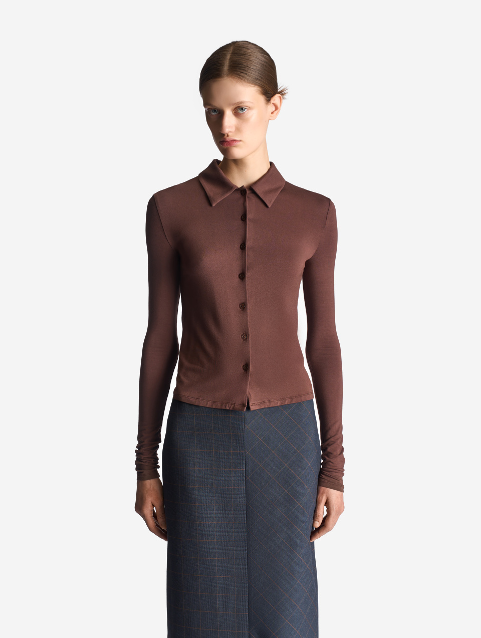 Обтекаемая рубашка из тонкого трикотажа, фото 1