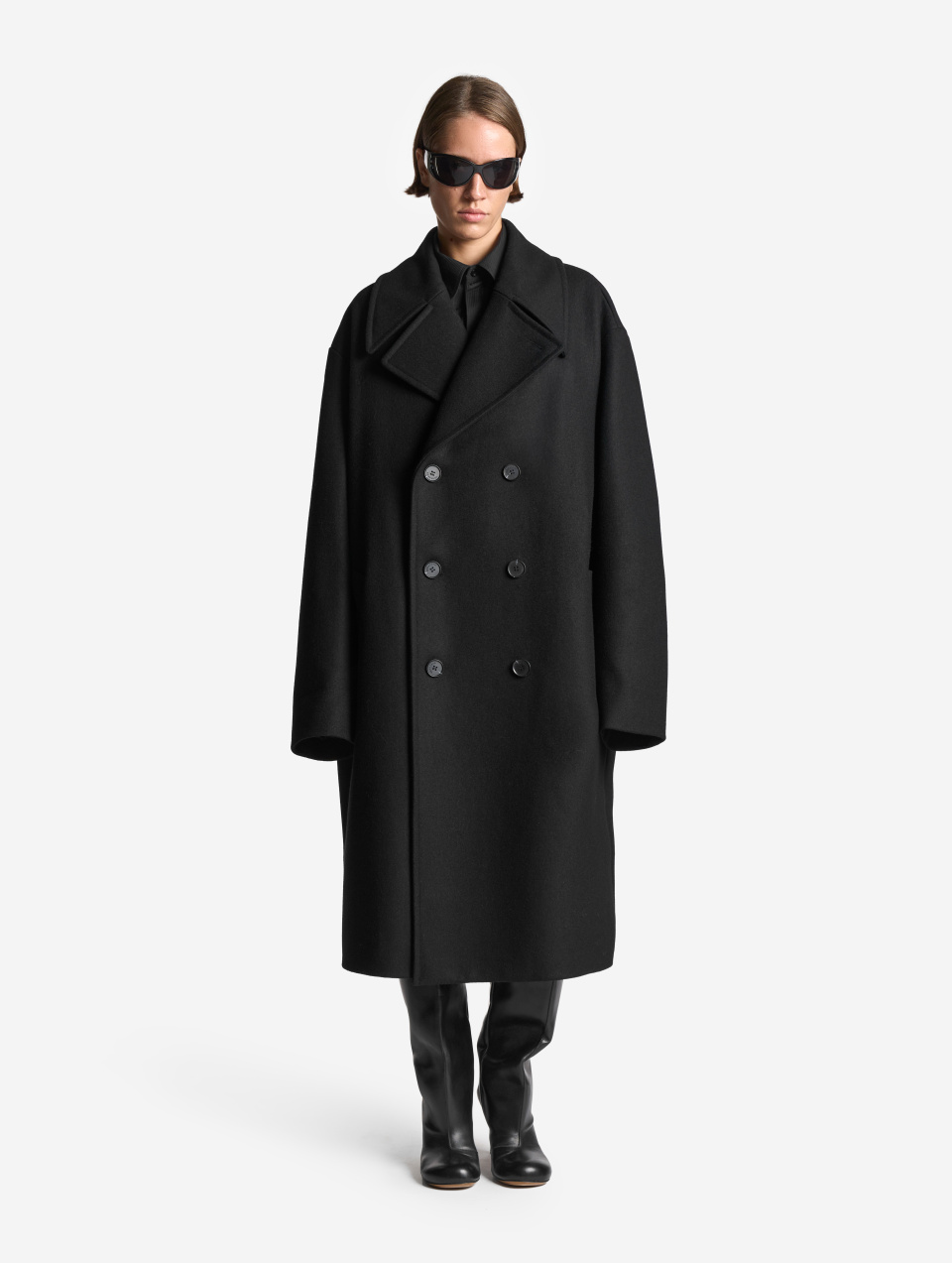 Пальто макси с широкими лацканами, фото 1