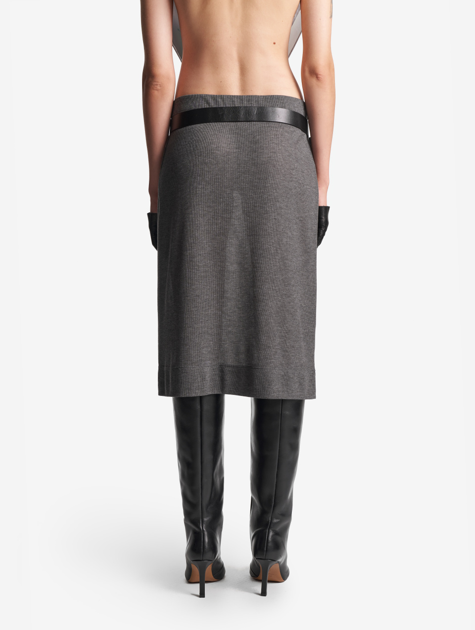 Тонкая трикотажная юбка-карандаш, фото 9