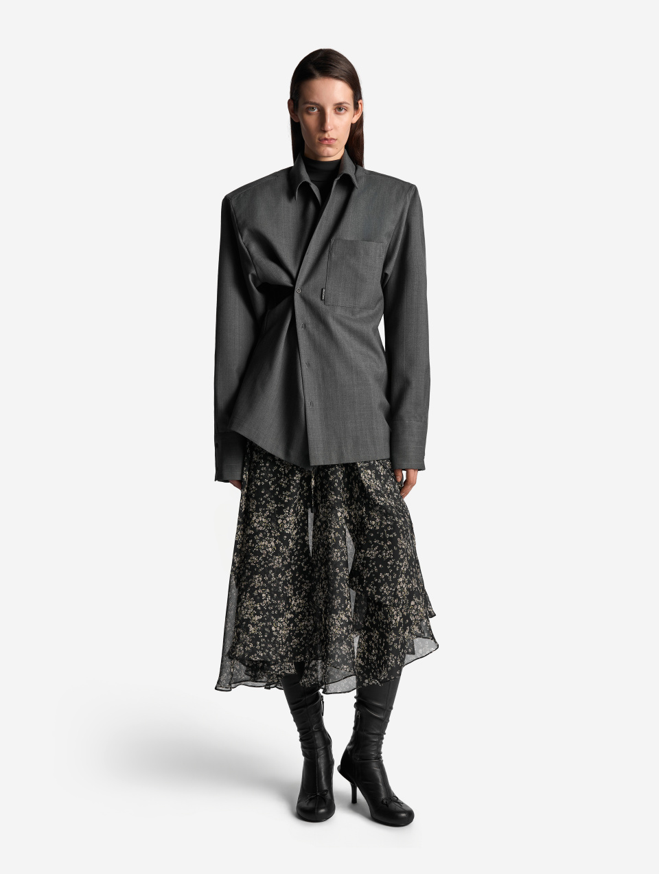 Кожаные сапоги-чулки, фото 11