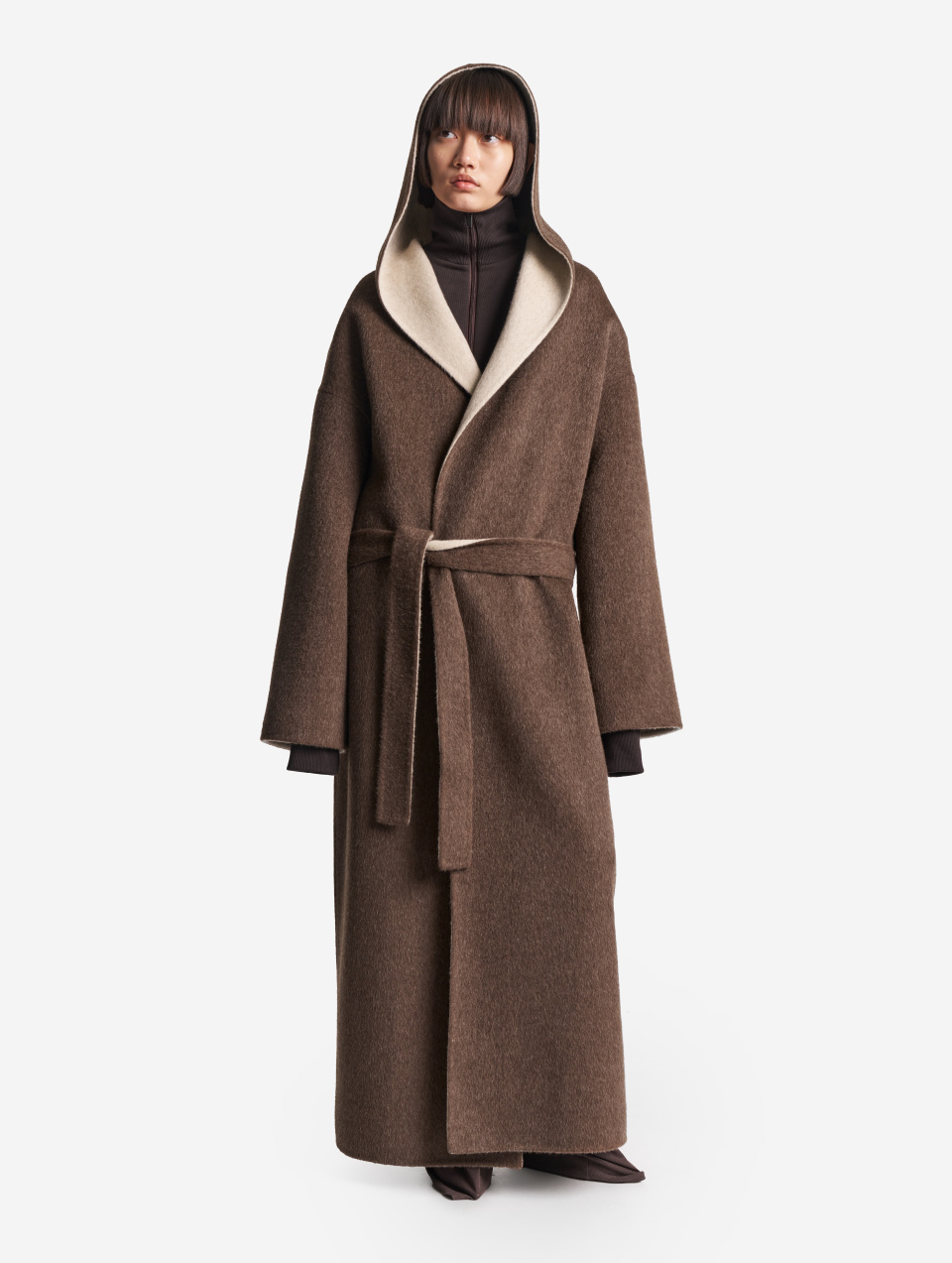 Пальто миди с капюшоном, фото 8