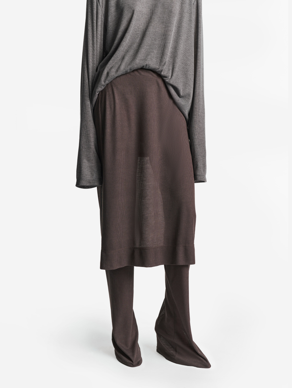 Тонкая трикотажная юбка-карандаш, фото 2